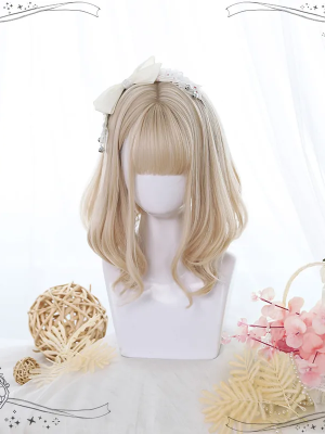 Sweet Lolita Wig Short Hair Slightly Curly Japanese Curly Hair