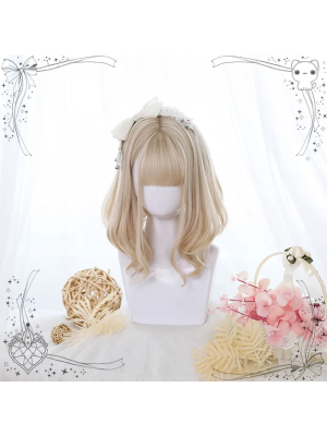 Sweet Lolita Wig Short Hair Slightly Curly Japanese Curly Hair