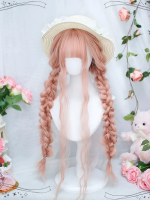 Pink Lolita Long Curly Hair  Cute Soft Girl JK Long Hair