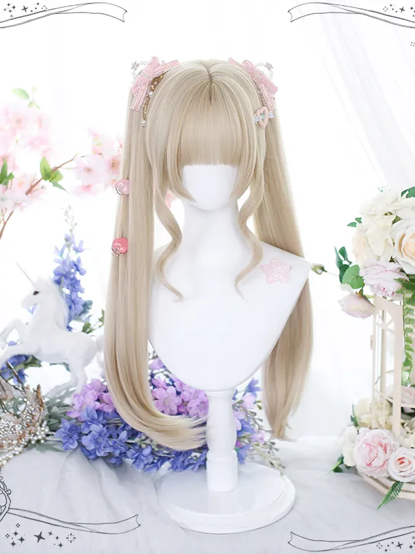 Sweet Lolita Wig Double Ponytail Princess Cut Short Hair