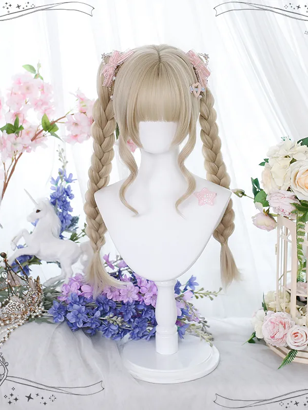 Sweet Lolita Wig Double Ponytail Princess Cut Short Hair