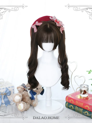 Lolita Wig Cute Daily Double Ponytail Face-shaping Short Hair