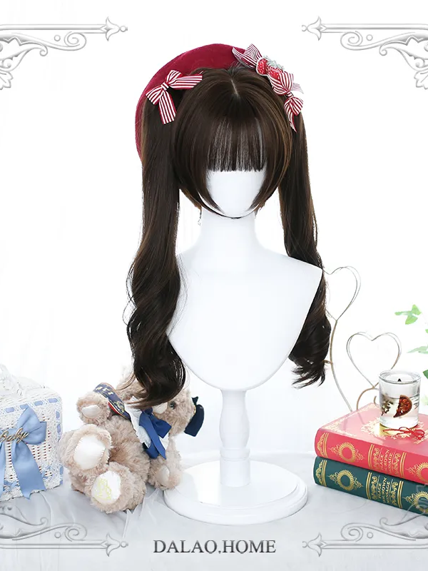 Lolita Wig Cute Daily Double Ponytail Face-shaping Short Hair