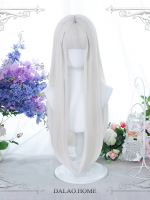 Lolita White Long Straight Wig