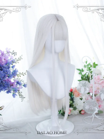 Lolita White Long Straight Wig