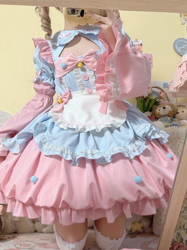 Oath maid cute flower bud dress