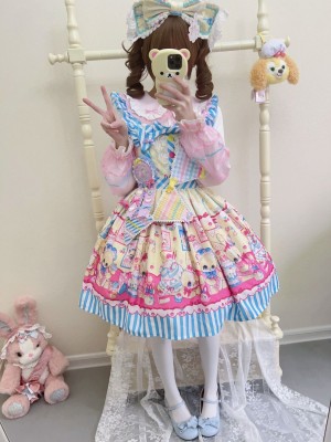 【Rabbit dessert】~lolita~Sleeveless dress~Blue&yellow