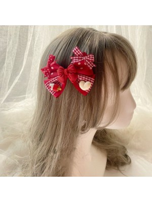 Red Bowknot Hair Pin