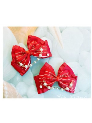 Red Bowknot Lolita Accessories