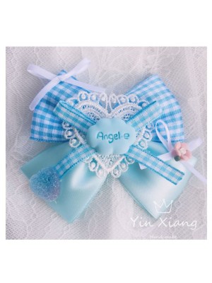 Silky Plaid Bowknot Lolita Hair Clip