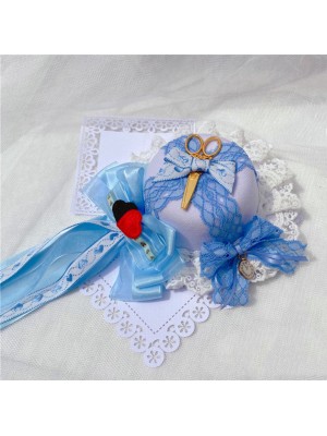 Sky Blue Mini Top Hat with Scissors