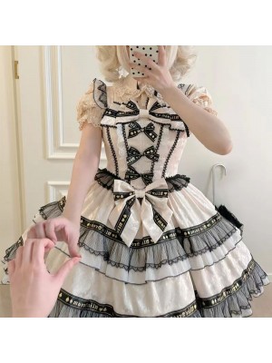 Strange Rabbit Spade Lolita Strap JSK Dress apricot