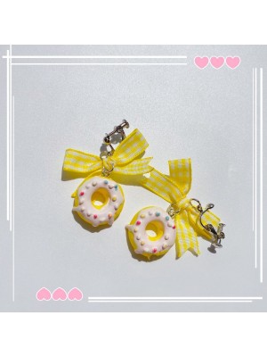 Yellow Donuts Ear Clips